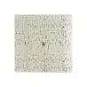 My Glass Studio Square Footed Serving Platter 10 3/4 in x 10 3/4 in x 7/8 in Mid Modern Cream/Dark Grey - Set of 2