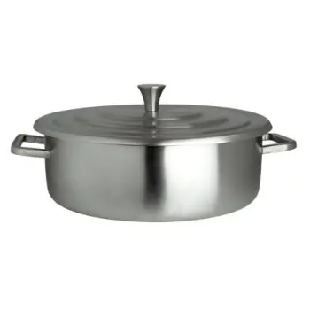 Creations Buffet Homestyle Chafer Round 4 qt Stainless (15 in x 12 1/2 in x 5 in)