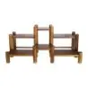 Creations Buffet 6 Level Coffee/Condiment Acacia Wood Stand 27 3/4 in x 14 in x 12 5/8 in