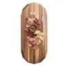 Creations Wood Oval Faceted Acacia Board 28 in x 12 in x 2 in - Set of 2