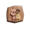 Creations Wood Square Faceted Acacia Board 15 in x 15 in x 2 in - Set of 2