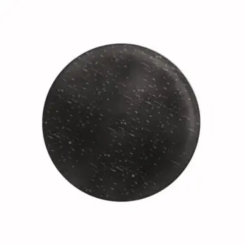 My Glass Studio Flat Cake Plate 13 in x 3/8 in Mid Modern Dark Grey/Cream - Set of 4
