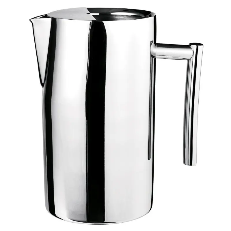 WNK HW/Buffet Water Pitcher withIce Guard 7 1/2 in x 4 5/8 in x 8 1/8 in (2 1/4 qt) Diva Single Wall Mirror Finis WNK HW/Buffet Water Pitcher withIce Guard 7 1/2 in x 4 5/8 in x 8 1/8 in (2 1/4 qt) Diva Single Wall Mirror Finis