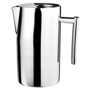 WNK HW/Buffet Water Pitcher withIce Guard 7 1/8 in x 4 1/2 in x 8 1/8 in (1 1/2 qt) Diva Double Wall Mirror Finis