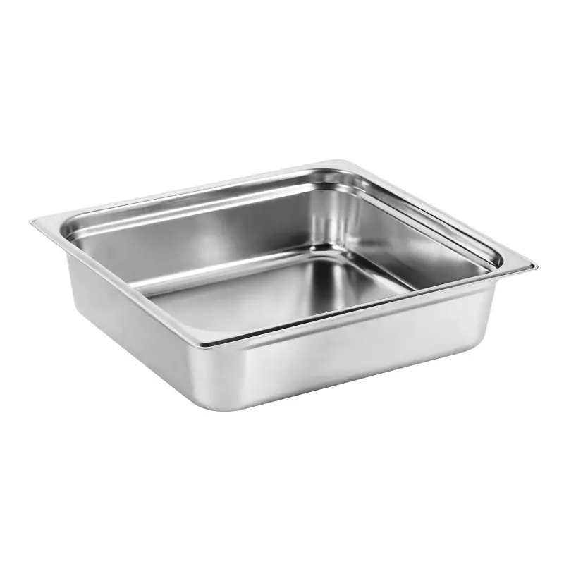 WNK HW/Buffet Square S/S insert For indux Chafer (5370S553) 12 3/4 in x 13 7/8 in x 3 1/2 in (6 3/4 qts) Diva