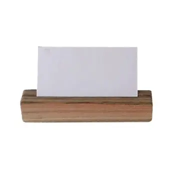 DW Haber Card Holder Large 1 in x 1 in x 4 1/2 in Natural Teak - Set of 12