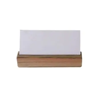 DW Haber Card Holder Small 1 in x 1 in x 3 1/2 in Natural Teak - Set of 12