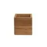 DW Haber Square Utility Box 4 in x 4 in Natural Teak