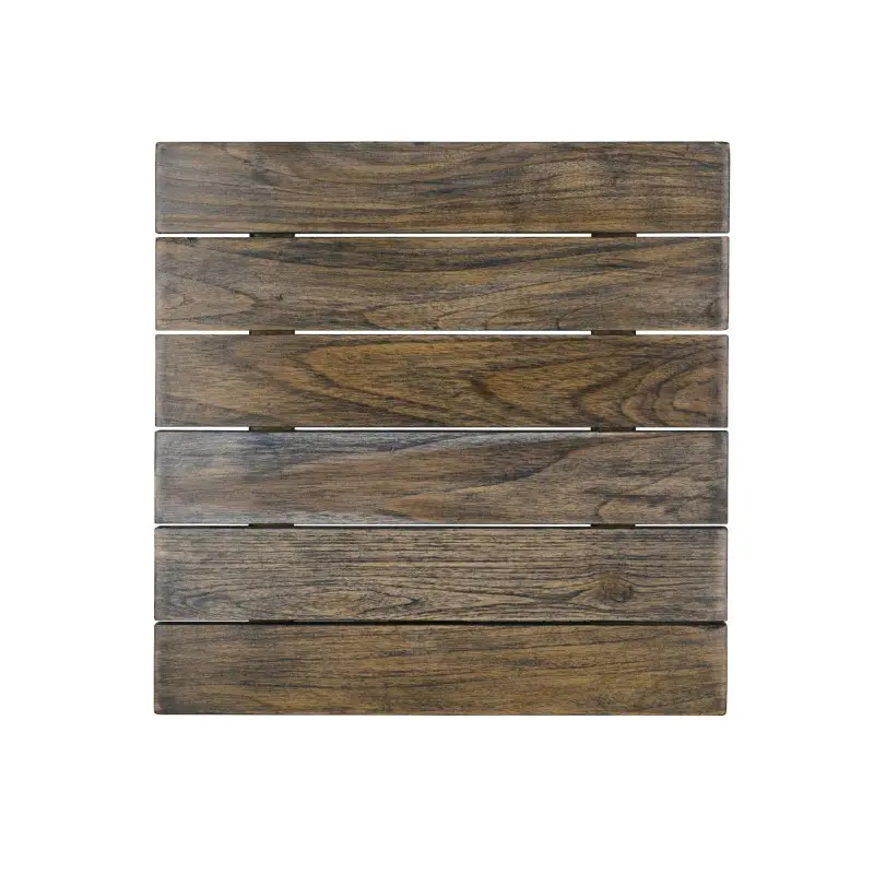 DW Haber Fusion Wood Slatted Shelf 11 in x 11 in Ash Grey