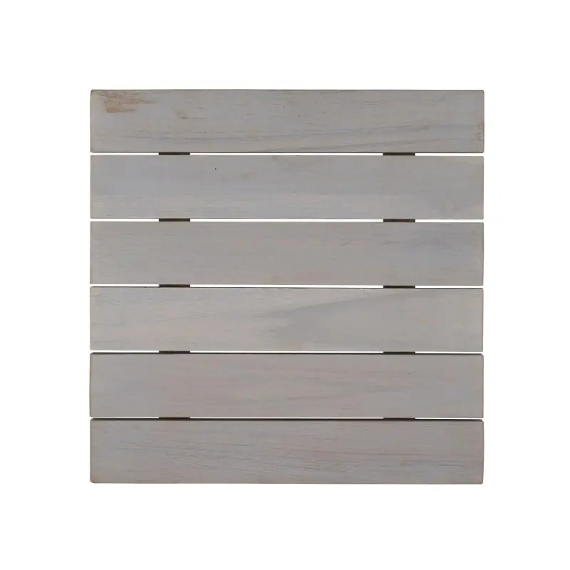 DW Haber Fusion Wood Slatted Shelf 11 in x 11 in Grey Wash