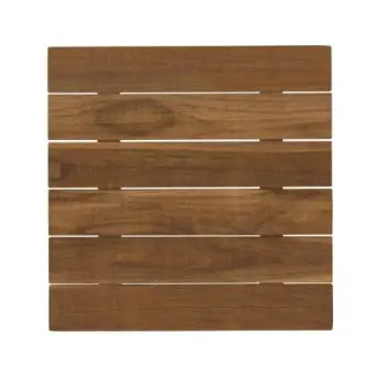DW Haber Fusion Wood Slatted Shelf 11 in x 11 in Teak