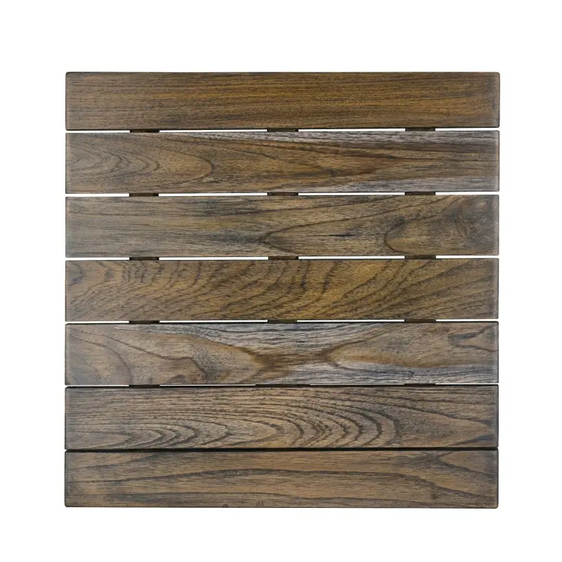 DW Haber Fusion Wood Slatted Shelf 12 in x 12 in Ash Grey