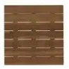 DW Haber Fusion Wood Slatted Shelf 12 in x 12 in Teak