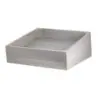 DW Haber Fusion Wood Slatted Angle Basket 14 in x 14 in Grey Wash