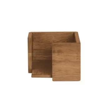 DW Haber Square Napkin Holder 5 3/4 in x 4 in Natural Teak