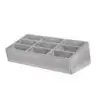 DW Haber Angled Condiment Caddy Nine Compartment 12 3/4 in x 6 1/2 in x 4 in Grey Wash