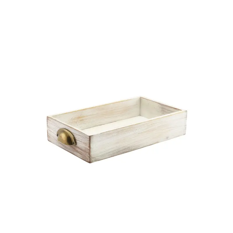 Genware Display Drawers Gn 1/3 Acacia Wood White Wash - Set of 6 - GenWare