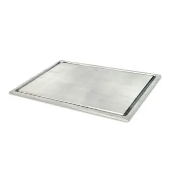 DW Haber Heater Stand Aluminum Plate with Groove 20 in x 14 in x 3/8 in Stainless Steel