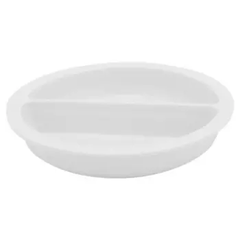 Walco HW/Buffet Round Divided Porcelain insert 15 3/4 in x 2 1/2 in (7 qt) Idol Buffet - Set of 6