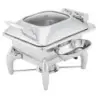 Walco HW/Buffet Rectangle Chafer with Glass Lid And Stand 18 1/2 in x 13 1/2 in x 16 1/2 in (4 qt) Idol Buffet
