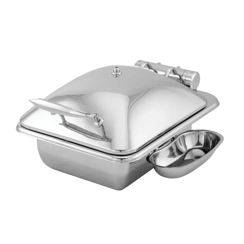 Walco HW/Buffet Rectangle Chafer with Metal Lid And Stand 18 1/2 in x 13 1/2 in x 16 1/2 in (4 qt) Idol Buffet