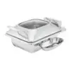 Walco HW/Buffet Rectangle Chafer Body with Glass Lid 18 1/2 in x 13 1/2 in x 10 1/4 in (4 qt) Idol Buffet