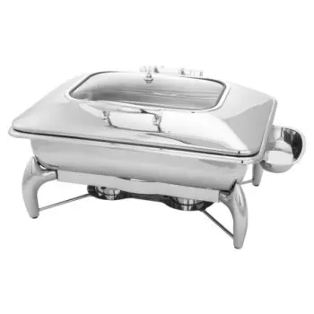 Walco HW/Buffet Hinged Rectangle Chafer 23 in x 11 1/2 in x 6 1/4 in (8 qt) Idol Buffet