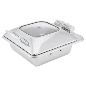 Walco HW/Buffet Rectangle Chafer Body 17 1/4 in x 16 in x 9 in (6 qt) Idol induction