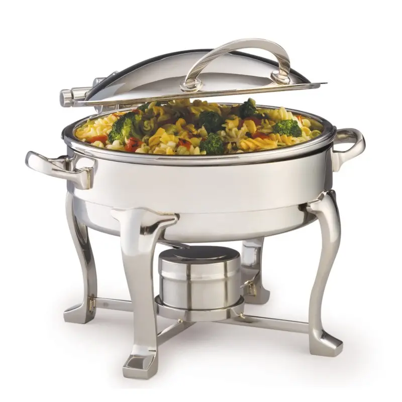 DW Haber Chafer Millennium 4 qt Round Hinged Stainless Steel DW Haber Chafer Millennium 4 qt Round Hinged Stainless Steel