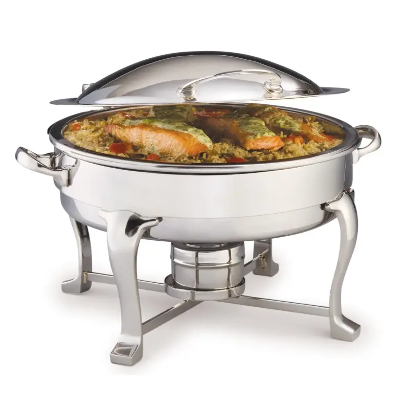 DW Haber Chafer Millennium 2 Gal Round Hinged Stainless Steel DW Haber Chafer Millennium 2 Gal Round Hinged Stainless Steel