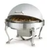 DW Haber Chafer Millennium (2 Gal) Round Roll Top Stainless Steel with Chrome Legs