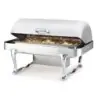 DW Haber Chafer Millennium (8 qt) Rectangle Roll Top Stainless Steel with Chrome Legs