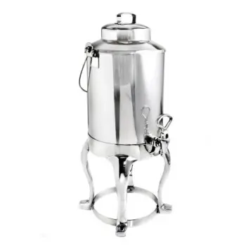 DW Haber Milk Dispenser Millennium 5 1/2 qt insulated with Ice Sleeve Stainless Steel