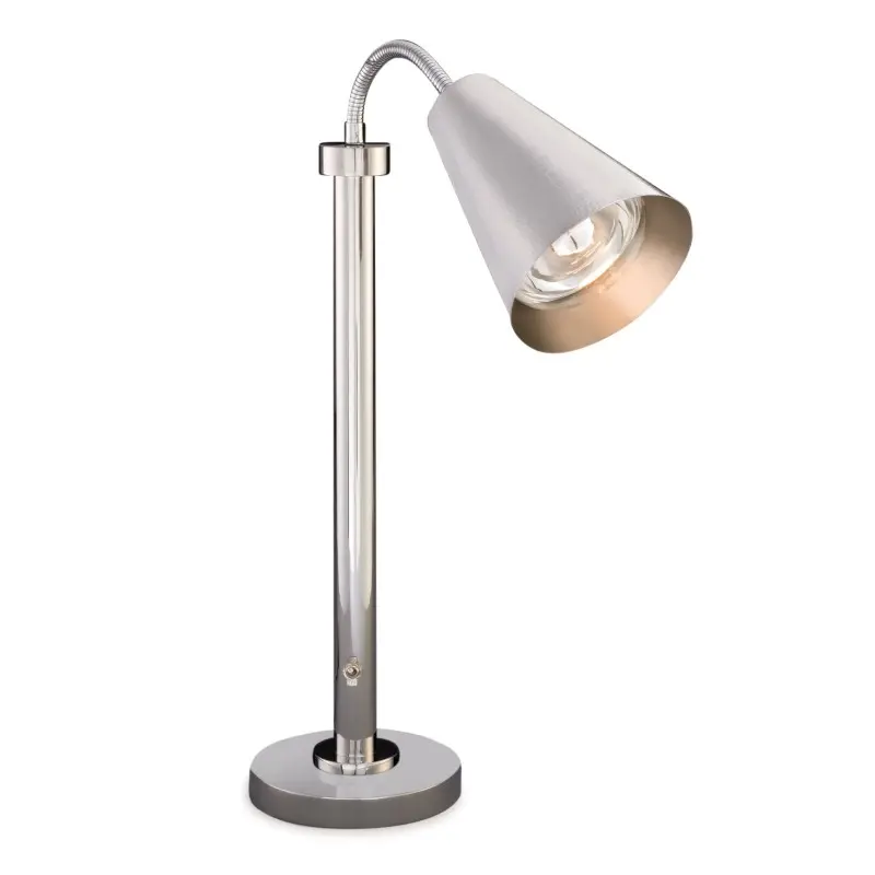DW Haber Portable Heat Lamp Modern Single Head 16 in H Hammered Stainless Steel