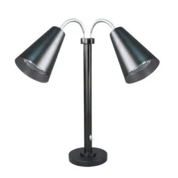 DW Haber Portable Heat Lamp Modern Double Heads Black