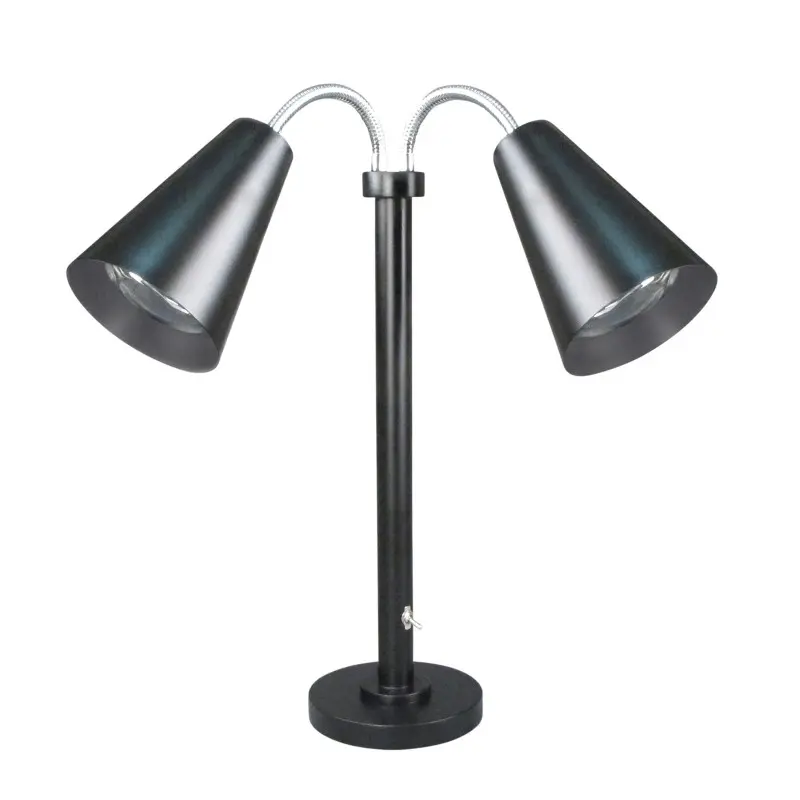 DW Haber Portable Heat Lamp Modern Double Heads Black