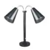 DW Haber Portable Heat Lamp Modern Double Heads Black