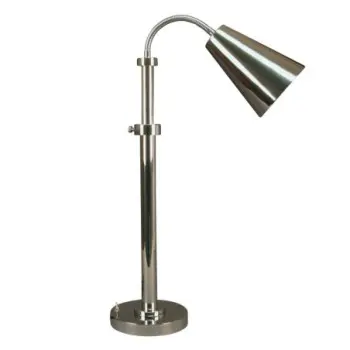 DW Haber Portable Heat Lamp Modern Single Head Adjustable Height 20-32 in H Stainess Steel