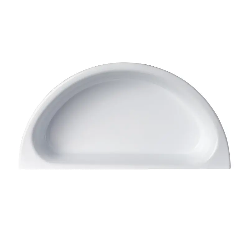 DW Haber Food Pan 1/2 Round For 6 qt And 2 Gal Round White Powder Coat DW Haber Food Pan 1/2 Round For 6 qt And 2 Gal Round White Powder Coat