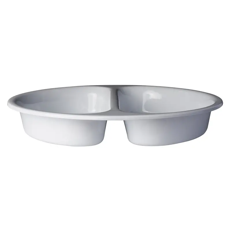 DW Haber Food Pan Split Round 1 1/2 And 2 Gal Round Chafer White DW Haber Food Pan Split Round 1 1/2 And 2 Gal Round Chafer White