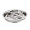 DW Haber Food Pan Divided (4 qt) Round Chafer Stainless Steel