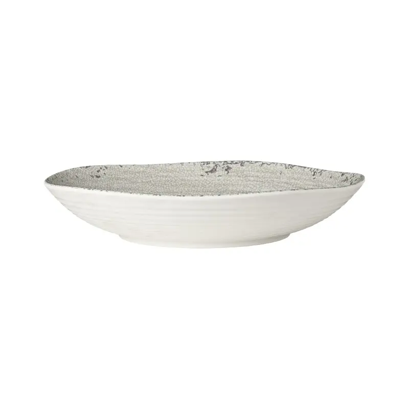 Creations Buffet Medium Round Shallow Bowl 11 3/4 in x 2 5/8 in (2 5/8 qt) Pompeii Stone - Set of 12