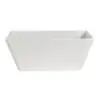 Delfin Hospitality Square Bowl 11 3/4 in x 11 3/4 in x 4 1/2 in (6 3/4 qts) Quadro White - Set of 6