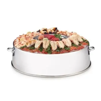 DW Haber Seafood Extreme Round 30 in with Plaid Border No Wood Stainless Steel