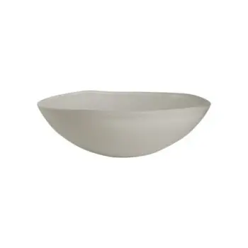 My Glass Studio Serving Bowl 10 1/8 in x 3 3/8 in (2 1/4 qt) Mid Modern Solid Cream - Set of 4