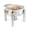 DW Haber Chafer Tempo 4 qt Round Full Glass Hinged Stainless Steel