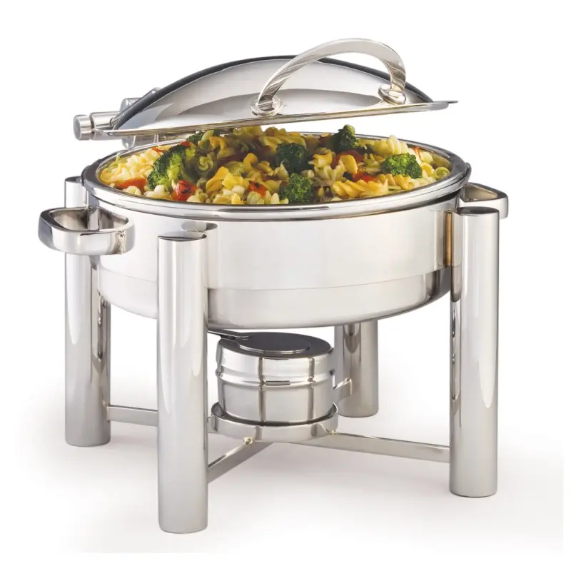 DW Haber Chafer Tempo 4 qt Round Hinged Stainless Steel DW Haber Chafer Tempo 4 qt Round Hinged Stainless Steel