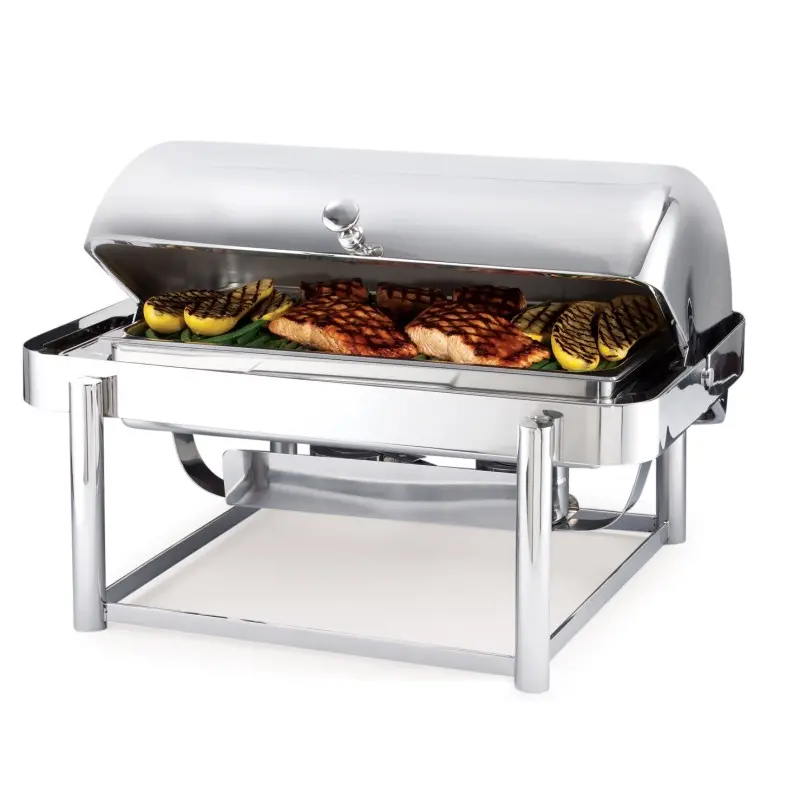 DW Haber Chafer Tempo (8 qt) Rectangle Roll Top Stainless Steel DW Haber Chafer Tempo (8 qt) Rectangle Roll Top Stainless Steel