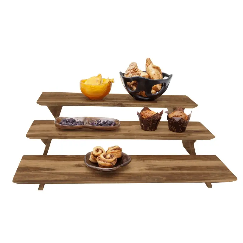 DW Haber Riser Set Wood 23 in x 6 in includes 3 Heights Teak 1 1/2, 3 1/2, 5 1/2 in Heights DW Haber Riser Set Wood 23 in x 6 in includes 3 Heights Teak 1 1/2, 3 1/2, 5 1/2 in Heights