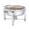 DW Haber Chafer Tower 2 Gal Round Full Glass Hinged Stainless Steel